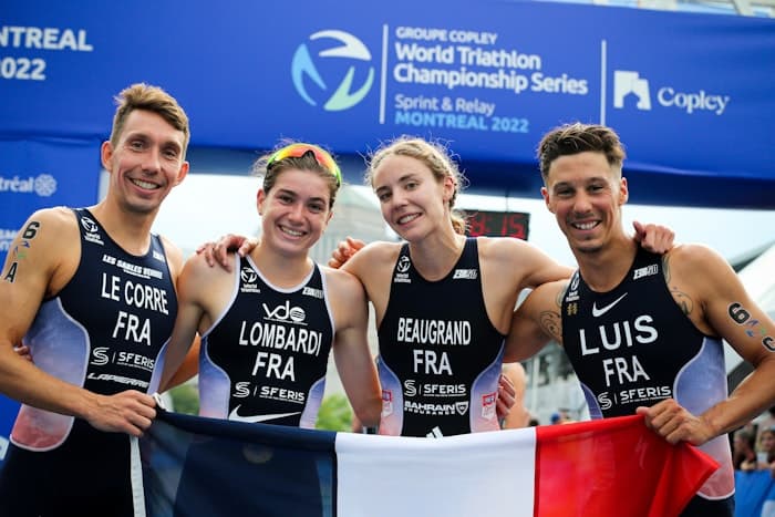 Cassandre Beaugrand en course pour la France à Paris.